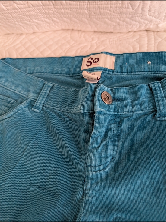 SO Denim - SO Teal & Red  Corduroy Junior Size 15.   2 Pairs